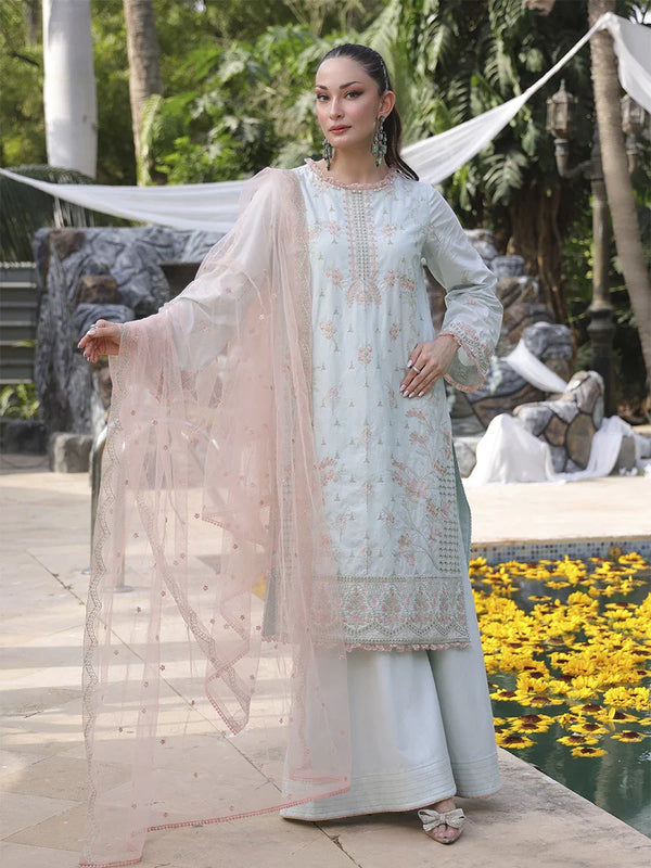 DAWN-EMBROIDERED LUXURY CAMBRIC UNSTITCHED 3PCS