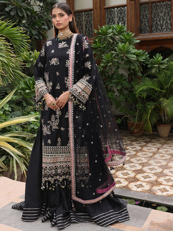 3PC STITCHED FESTIVE EMBROIDERED SUIT