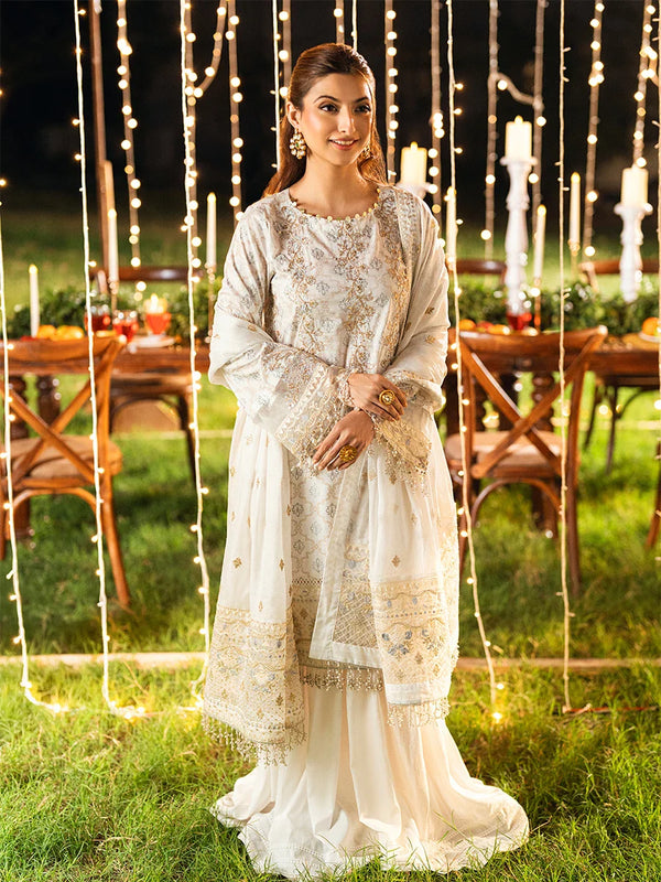 3PC Unstitched Luxury Lawn Embroidered Suit