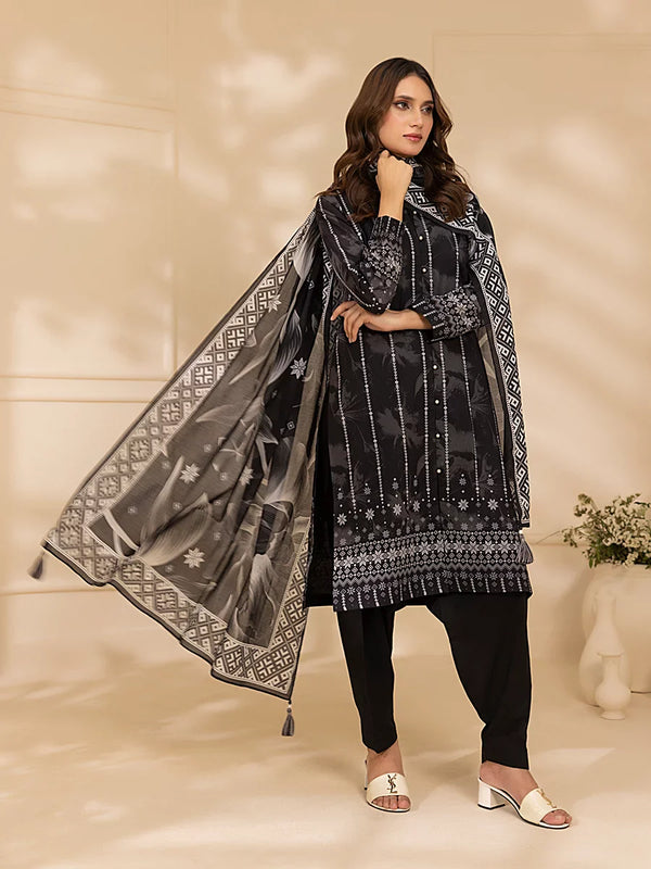 3PC Unstitched Lawn Printed Suit (P310)