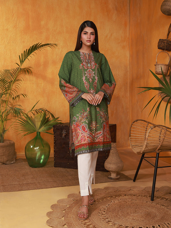 1pc - Stitched Signature Printed Embroidered Cambric Shirt - 1pc
