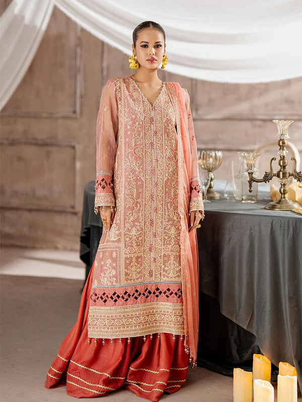 3PC Unstitched Festive Embroidered Suit (JI008)