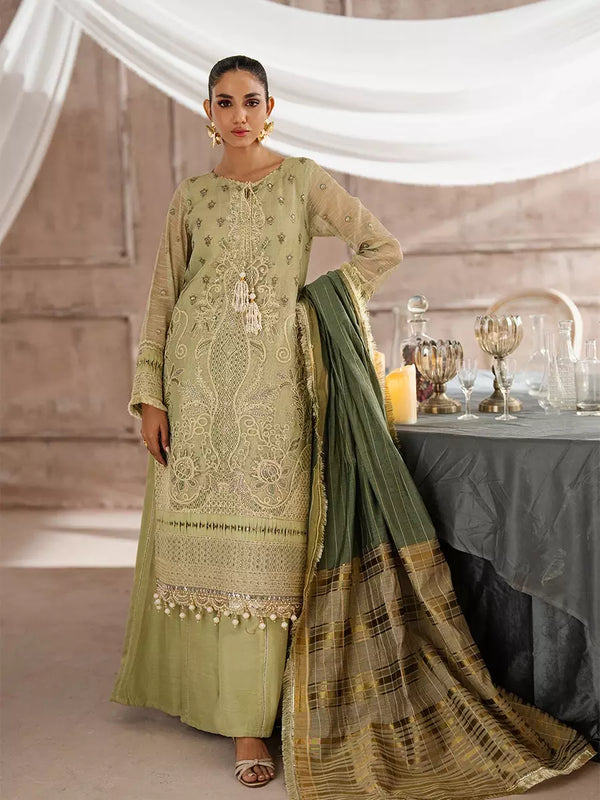 3PC Unstitched Festive Embroidered Suit (JI006)