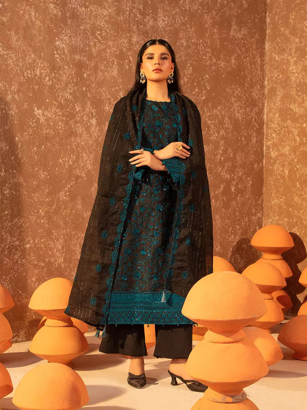 3PC Unstitched Festive Embroidered Suit (SUNS7JI067)