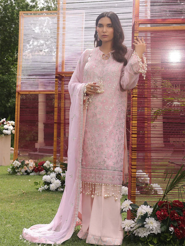 3PC STITCHED FESTIVE CHIFFON EMBROIDERED SUIT