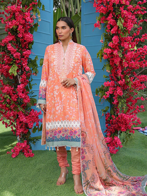 3PC LUXURY CAMBRIC EMBROIDERED SUIT