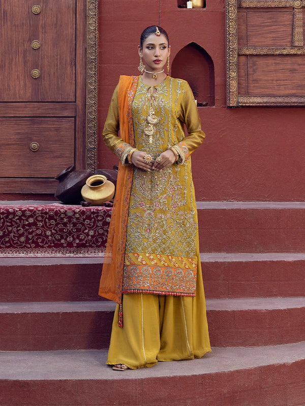 3PC Unstitched Festive Embroidered Suit (JI023)