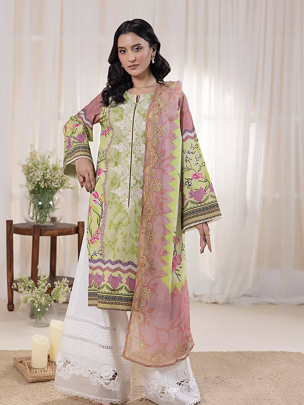 2PC Stitched Cambric Printed Embroidered Suit