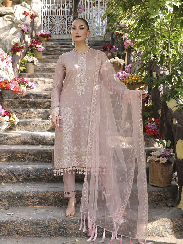 BLOOM-EMBROIDERED LUXURY CAMBRIC UNSTITCHED 3PCS