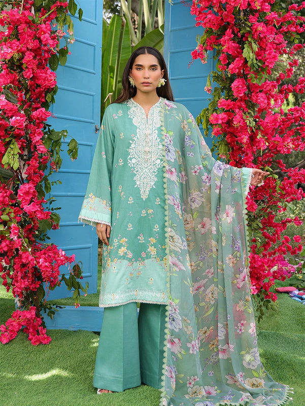 LUXURY CAMBRIC EMBROIDERED SUIT
