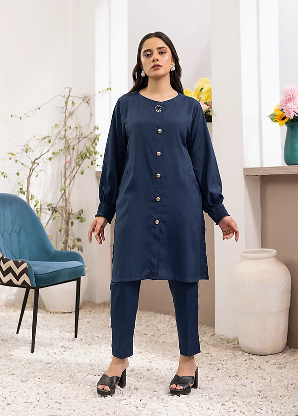 2PC STITCHED CREPE SILK SUIT