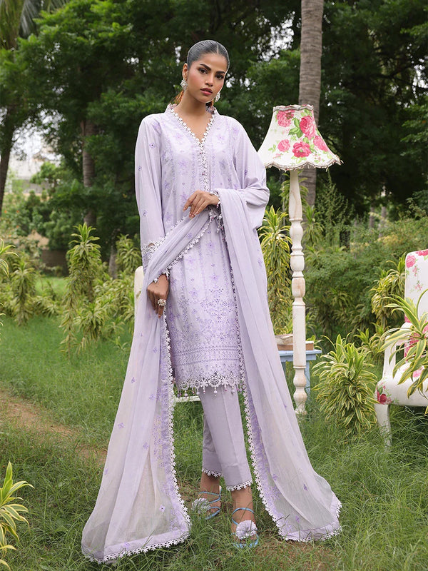 CHIKANKARI CAMBRIC EMBROIDERED SUIT (CK005)