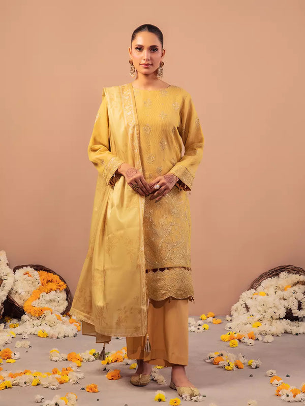 3Pc Unstitched Festive Embroidered Suit (No060)