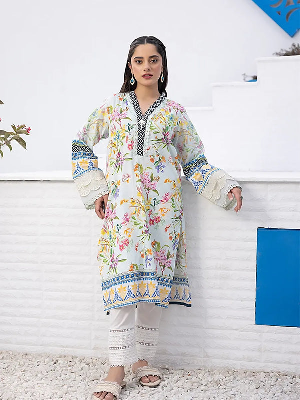 1PC Stitched Cambric Embroidered Shirt
