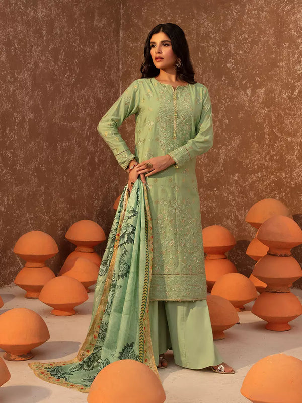 3PC Unstitched Festive Embroidered Suit (SUNW6JI029)
