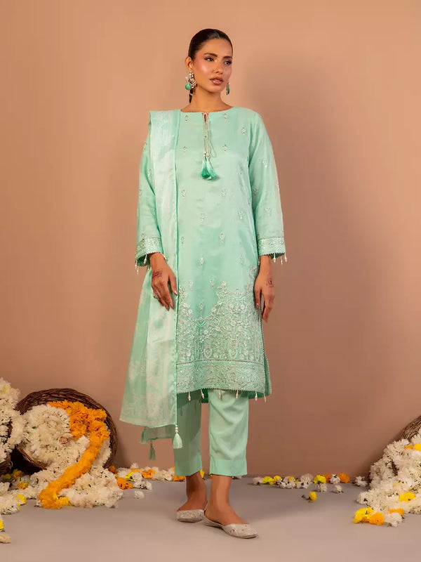 3Pc Unstitched Festive Embroidered Suit (No065)