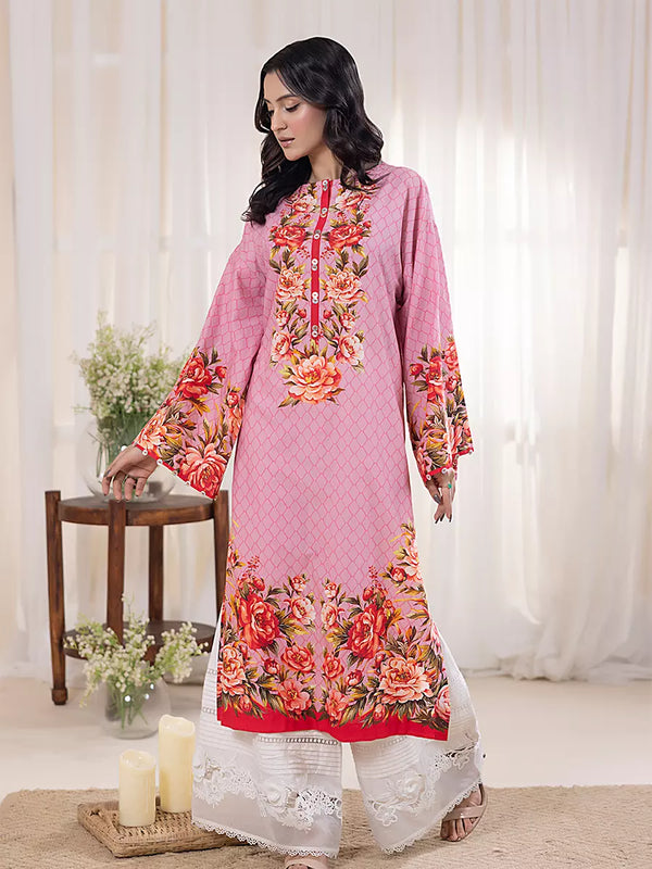 1Pc Stitched Cross Hatch Printed Shirt