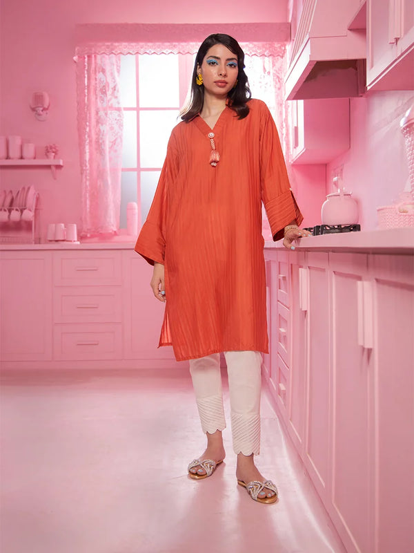 1Pc Solid Embellished Stitched Suit