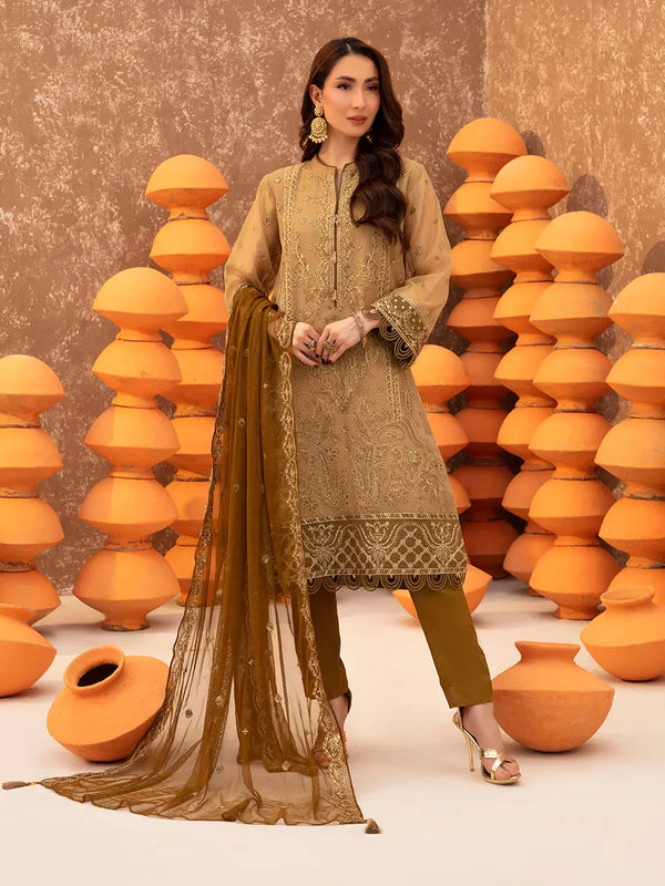 3PC Unstitched Festive Embroidered Suit (SUNW6NO045)