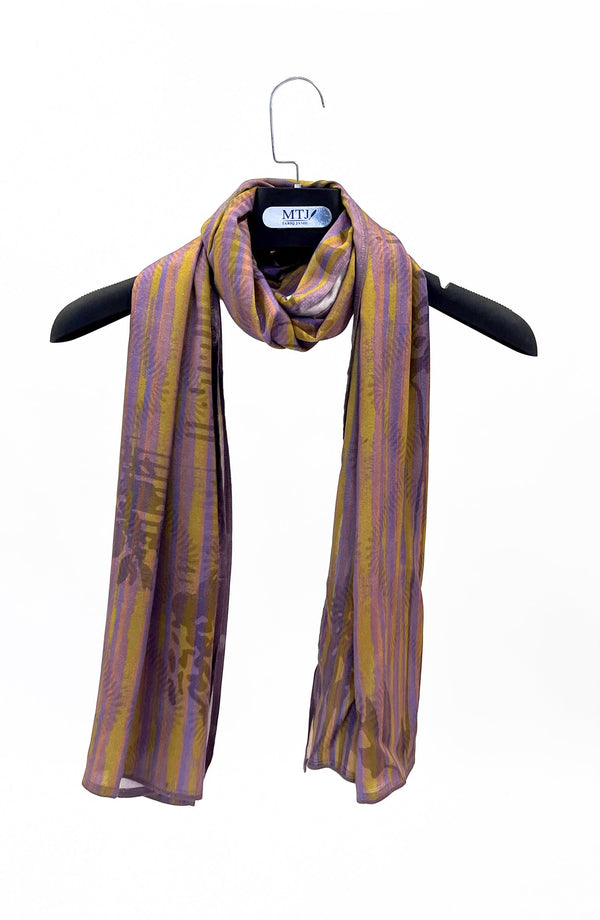 MAUVE PRINTED VISCOSE STOLE