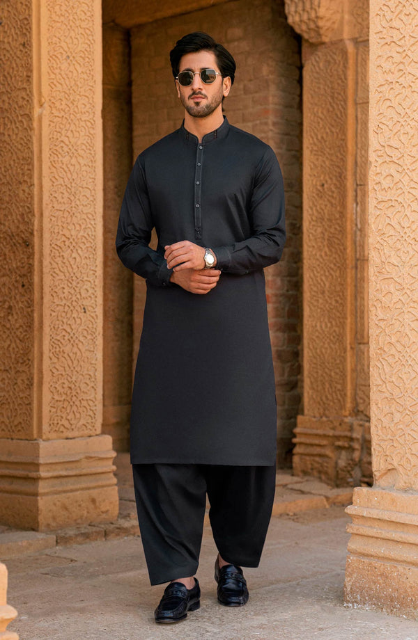 CHARCOAL 100% COTTON KAMEEZ SHALWAR