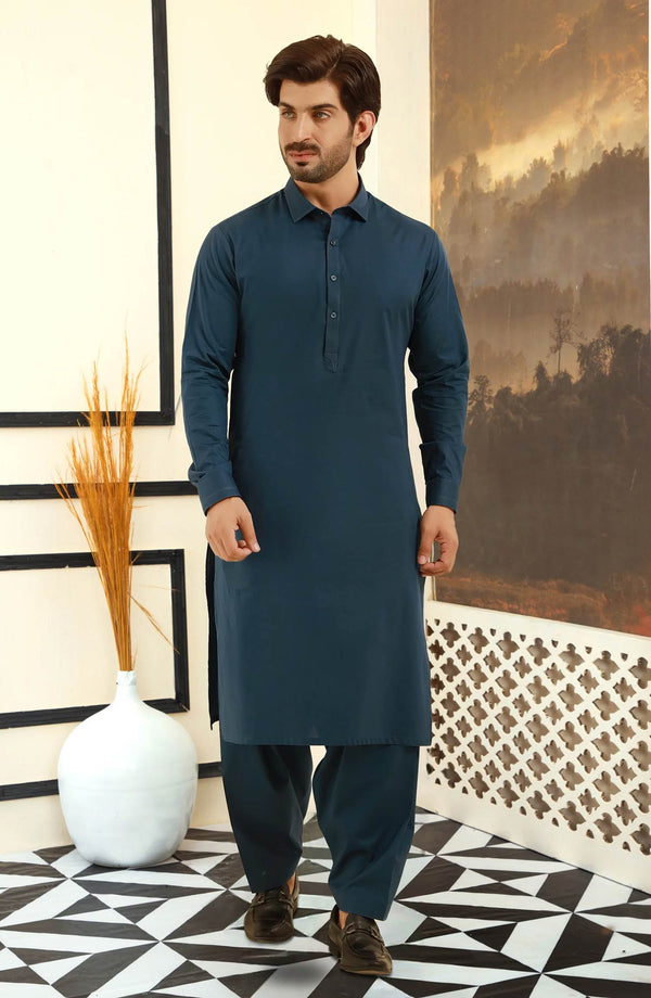 TEAL BLUE 100% COTTON KAMEEZ SHALWAR