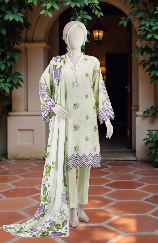FESTIVE'25 EMBROIDERED LAWN 3PCS STITCHED