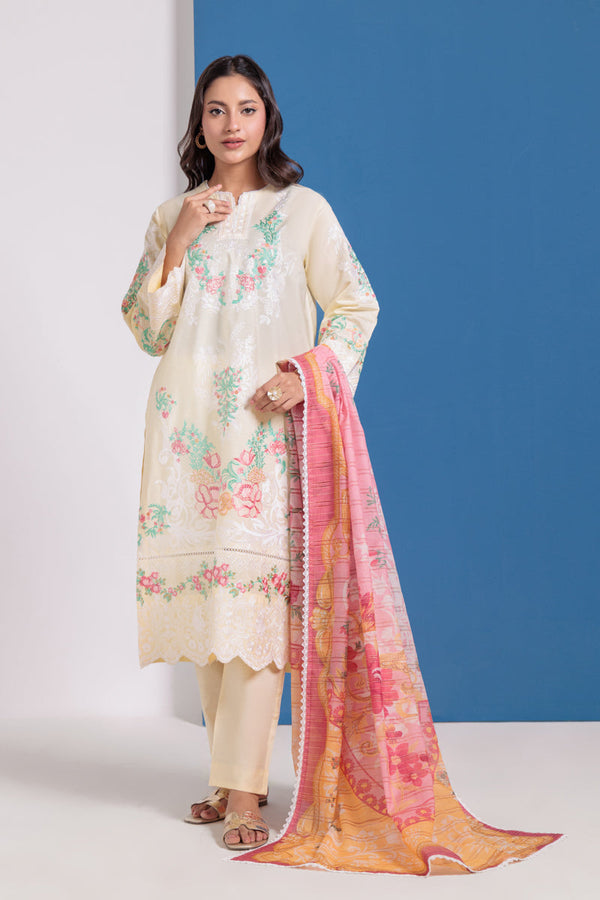 L-Yellow-Cotton Silk-3 Piece (WPS25SE3001)