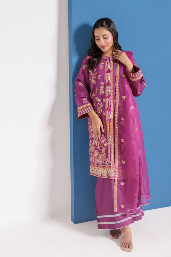 Purple-Cotton Net-3 Piece (WPS25FE3047)