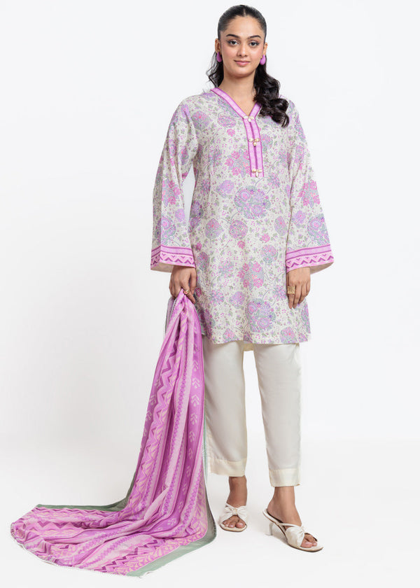 Cream-Poly Lawn-3 Piece (WU3PPBS25SO6J26P)