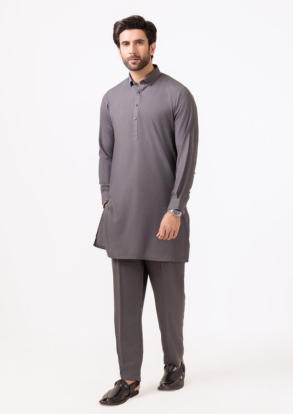 Charcoal-Blended-Kurta Trouser - (M25KPS2037)