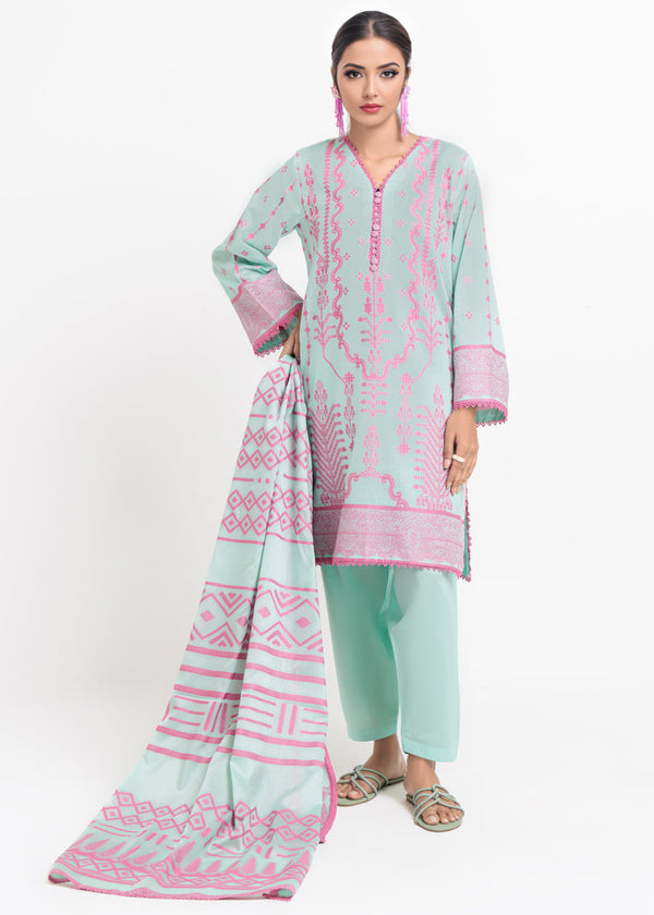 B-Green-Jacquard-3 Piece (WPS25JD3069)