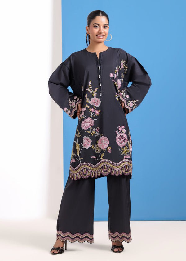 Black-Cotton Silk-2 Piece (WPS25SE2025)