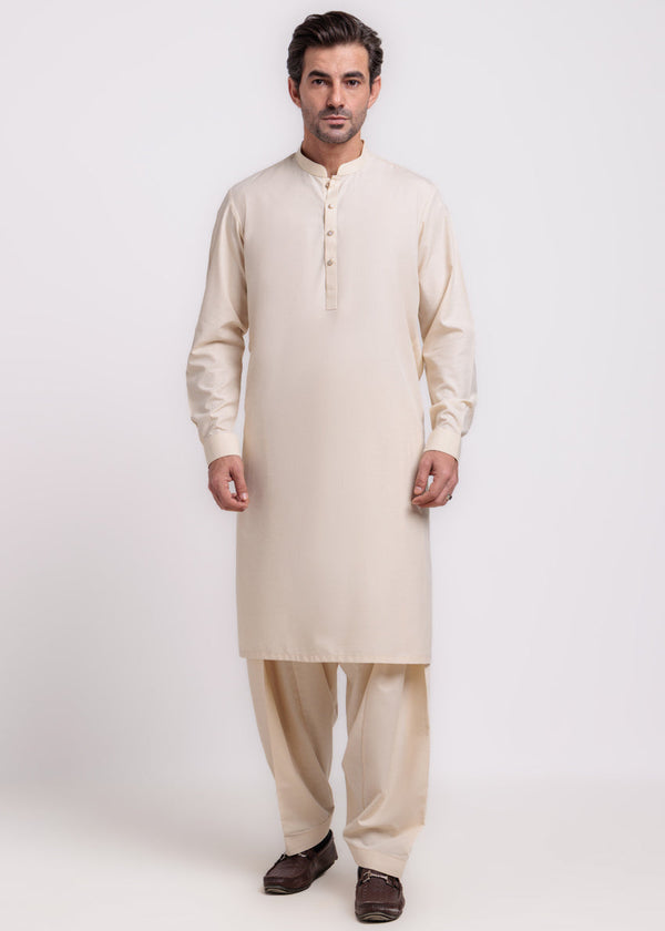 Cream-Blended-Shalwar Suit - (MPS25SSS2070)
