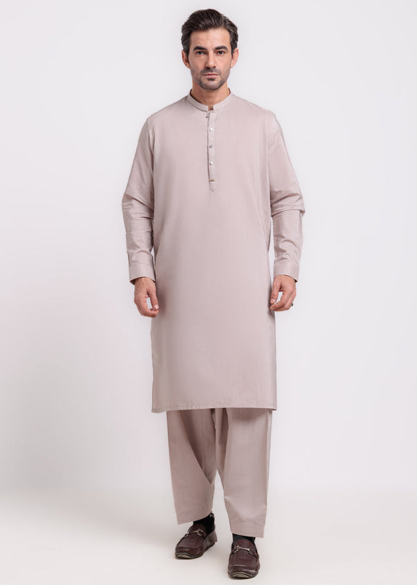 Beige-Cotton-Kurta Shalwar - (M25KSS1002)