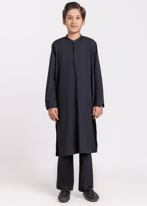 Black-Blended-Kurta Trouser - (BPS25KP2091)