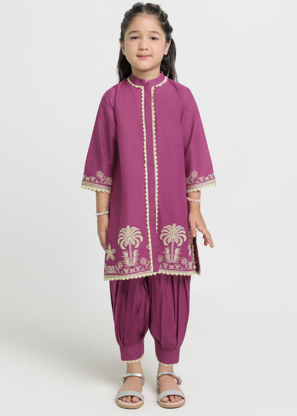 Purple-Cambric-2 Piece (GPS25DE2031)