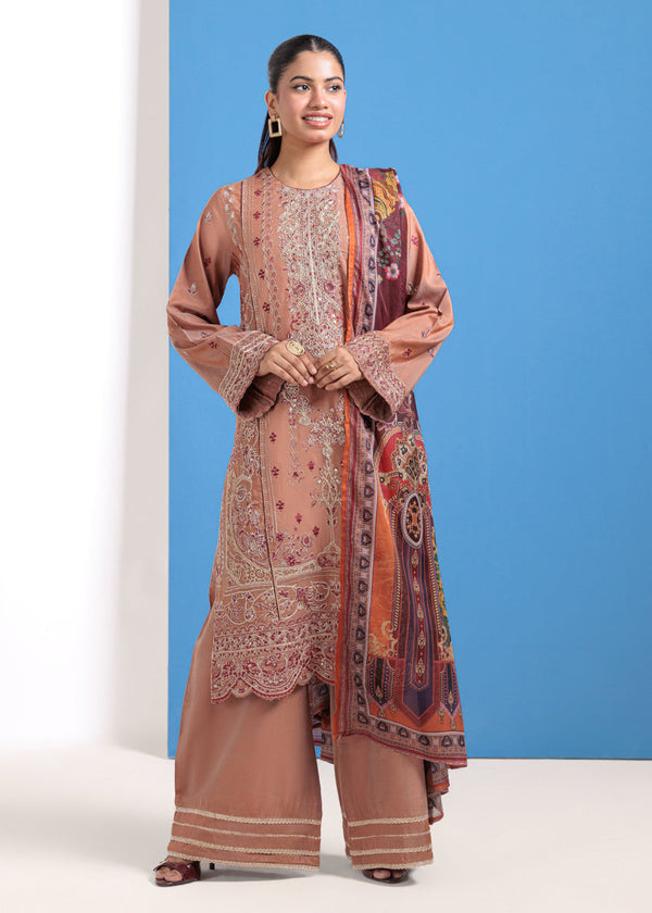 Brown-Cotton Silk-3 Piece (WPS25FE3025)