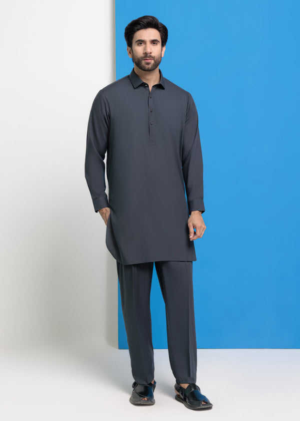 Grey-Blended-Kurta Trouser - (MPS25KPS2043)