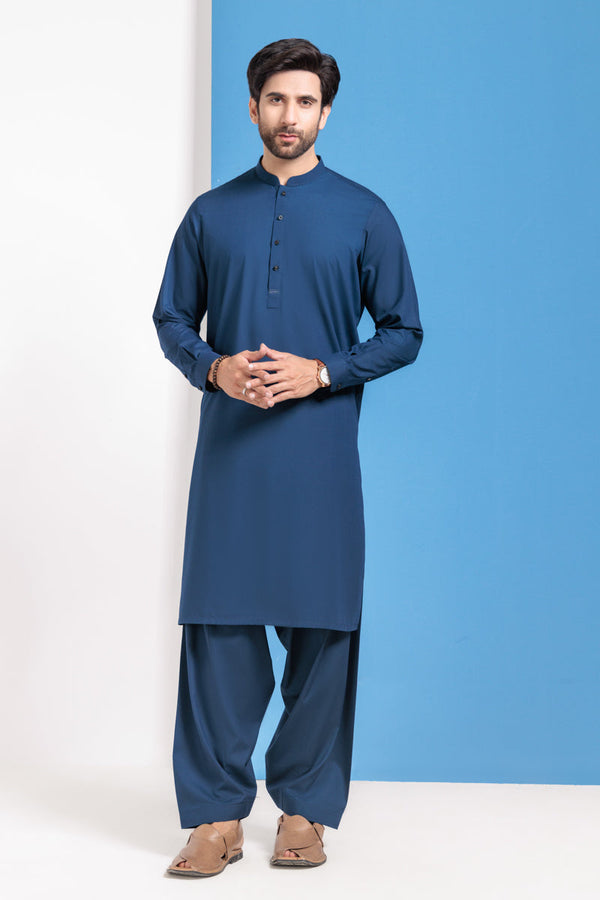 Navy-Blended-Shalwar Suit - (MPS25SSE2046)
