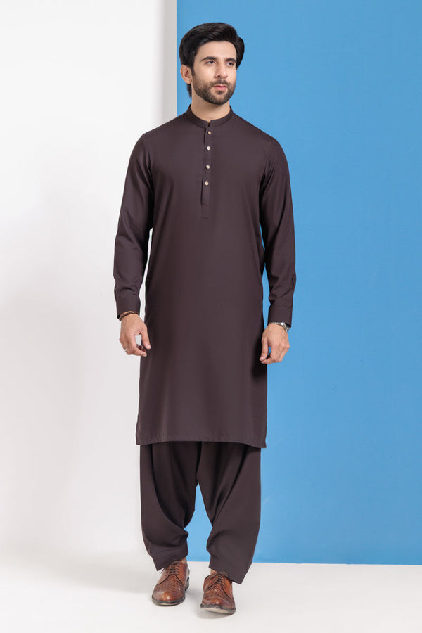 D-Brown-Blended-Shalwar Suit - (MPS25SSE2050)