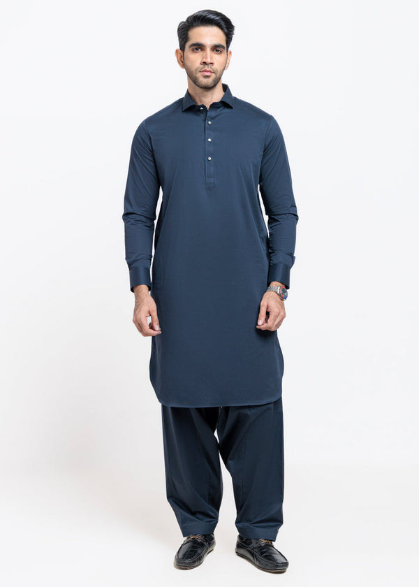 Navy-Blended-Shalwar Suit - (MPS25SSS2086)
