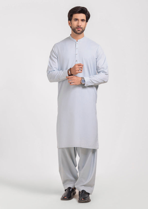 P-Blue-Blended-Kurta Shalwar - (MPS25KSE2063)