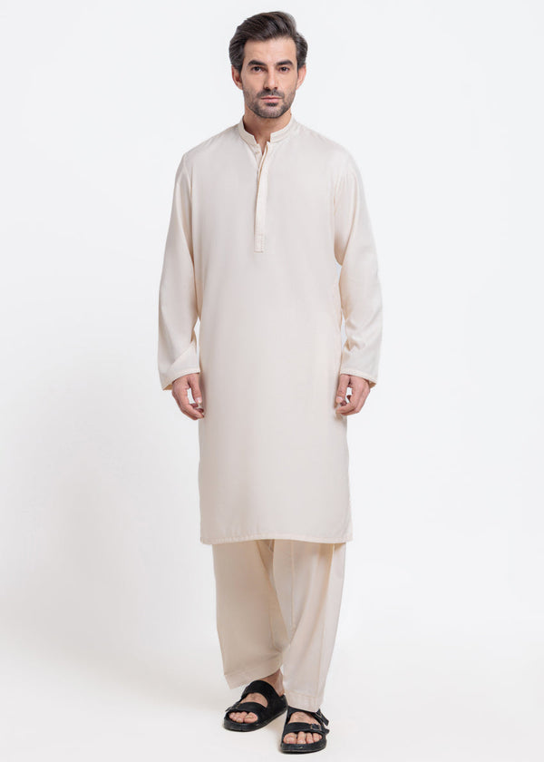 Cream-Blended-Kurta Shalwar - (MPS25KSE2065)