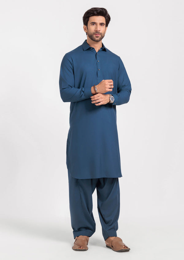 Teal-Blended-Shalwar Suit - (M25SSS2016)