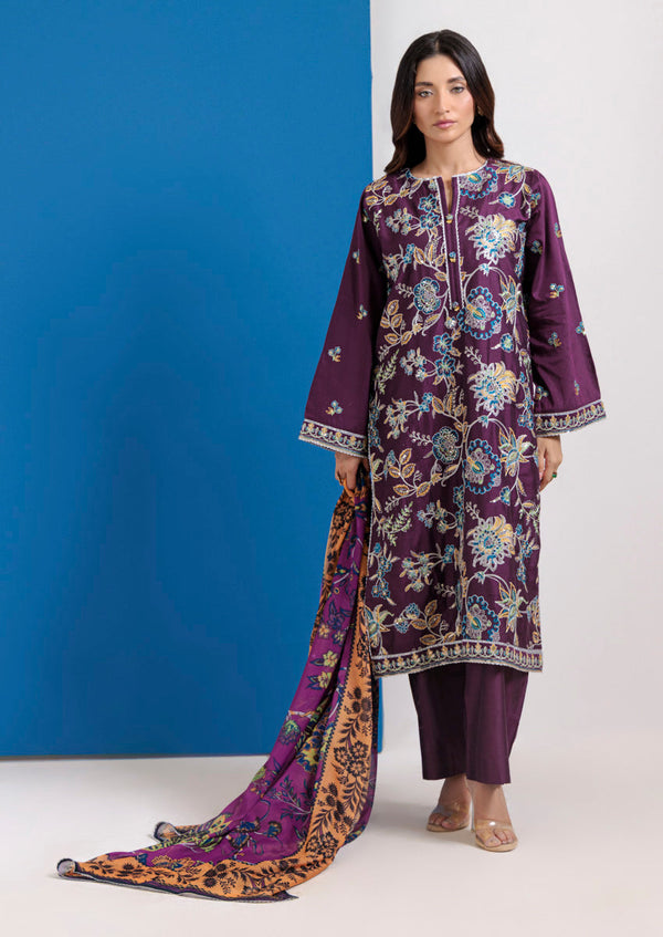 Purple-Cotton Net-3 Piece (WPS25FE3008)