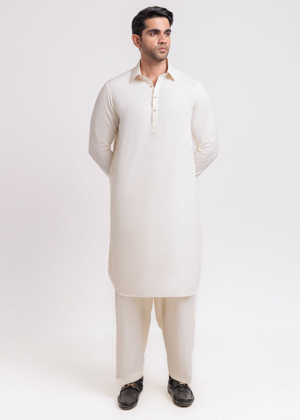 Cream-Blended-Shalwar Suit - (MPS25SSS2041)
