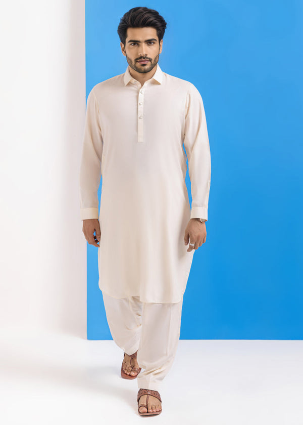 Cream-Blended-Shalwar Suit - (MPS25SSE2049)