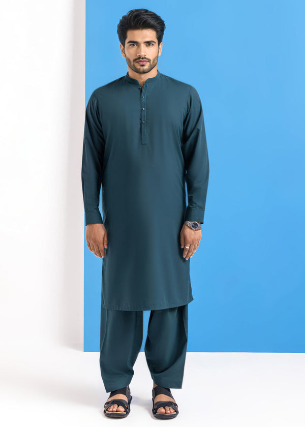 D-Green-Blended-Shalwar Suit - (MPS25SSE2047)