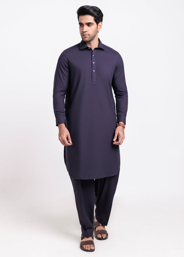 Purple-Blended-Shalwar Suit - (MPS25SSS2089)